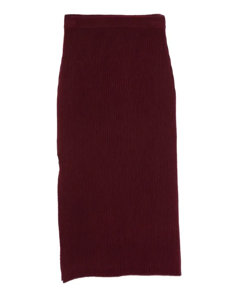 ALLUDE Gerippter Midirock - Rot Rot