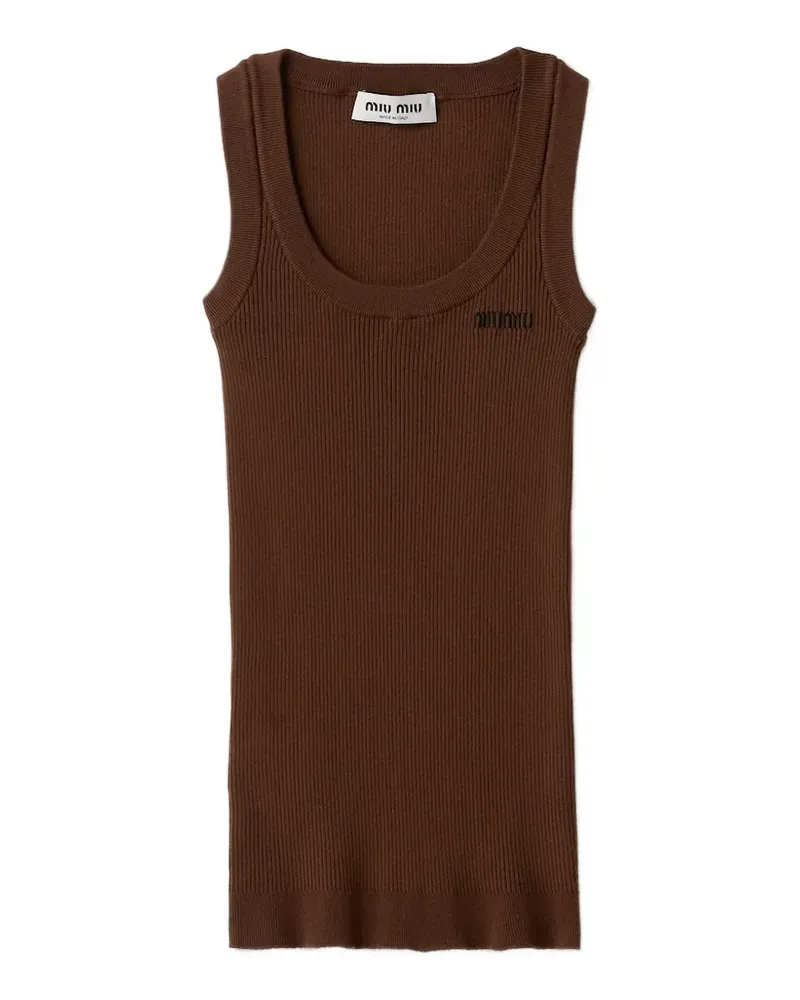 Miu Miu Geripptes Tanktop - Braun Braun