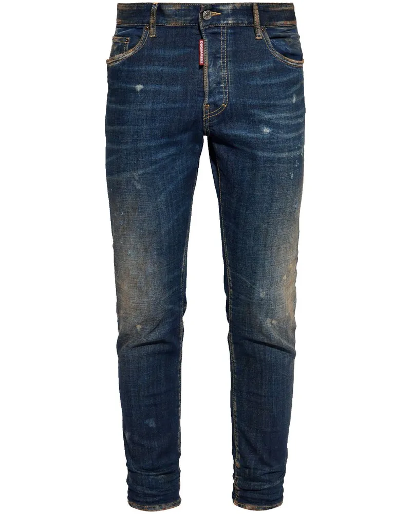 Dsquared2 Skater Skinny-Jeans in Distressed-Optik - Blau Blau