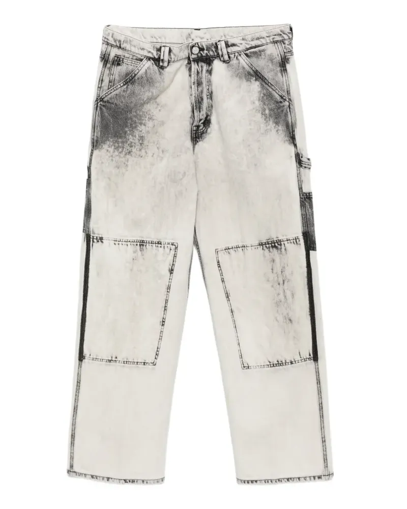 nine:inthe:morning Carpenter-Jeans mit Acid-Wash - Grau Grau