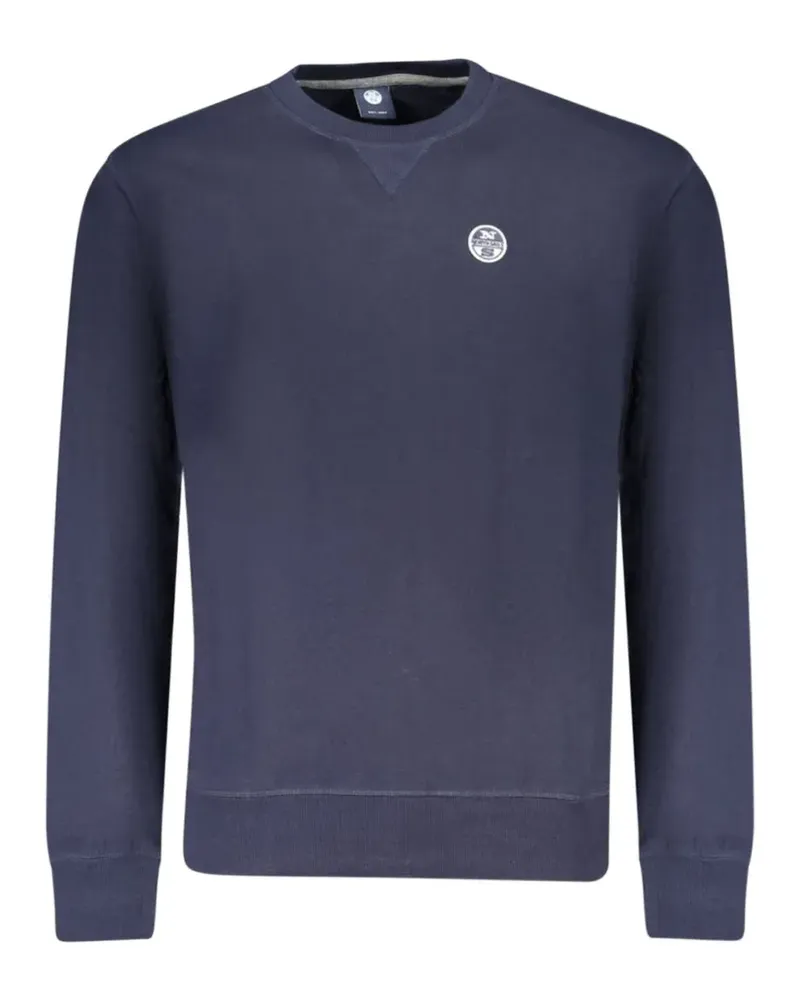 North Sails logo-patch crew-neck sweatshirt - Blau Blau