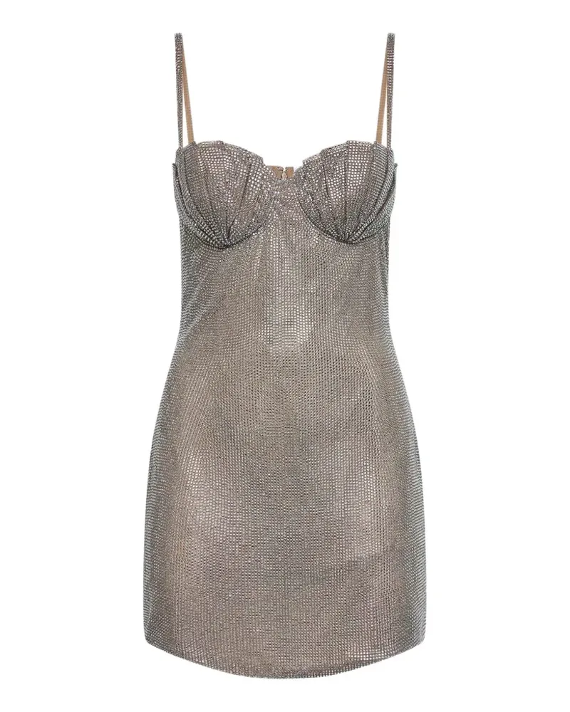 Giuseppe di Morabito crystal-embellished sweetheart-neck mini dress - Silber Silber