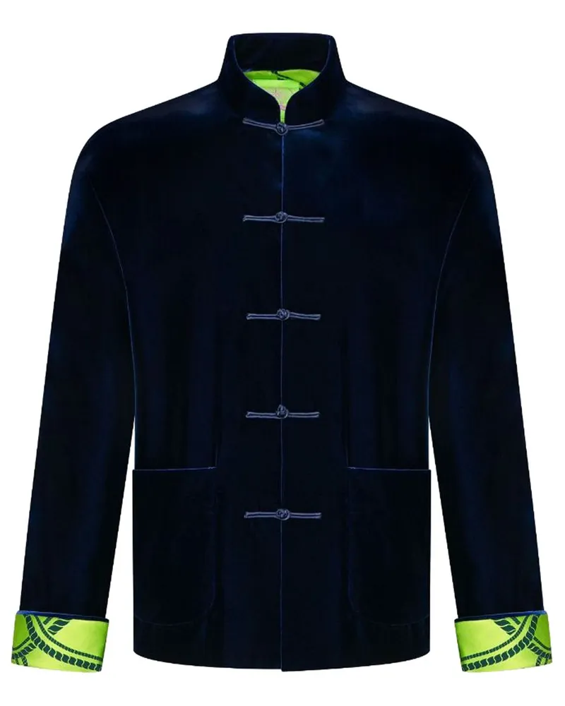 Shanghai Tang Tang Samtjacke - Blau Blau