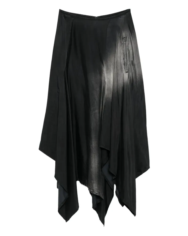 Yohji Yamamoto Asymmetrischer Midirock - Grau Grau