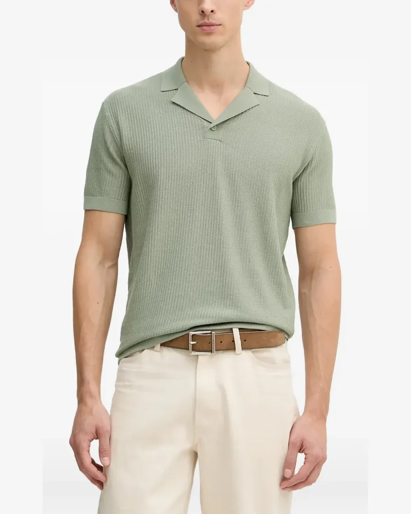 Armani Exchange Poloshirt aus geripptem Strick - Grün Grün
