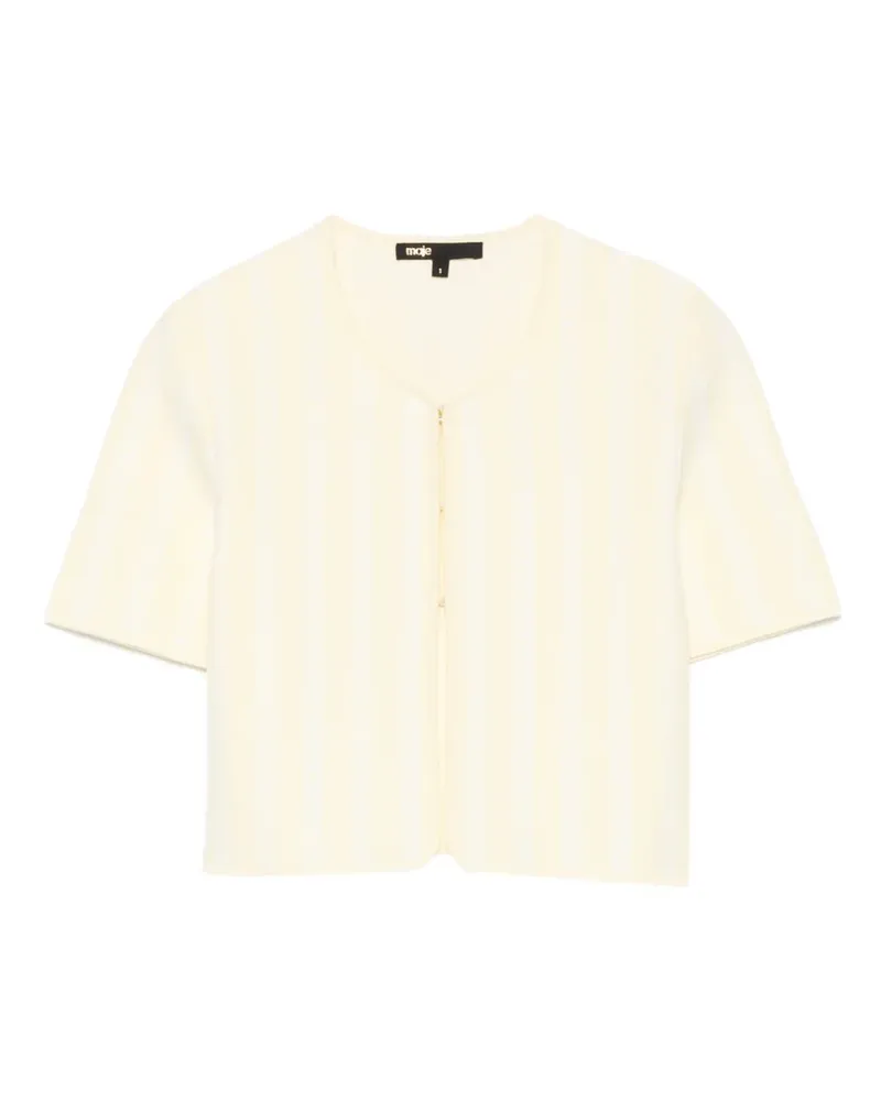 Maje Cardigan im Cropped-Design - Gelb Gelb