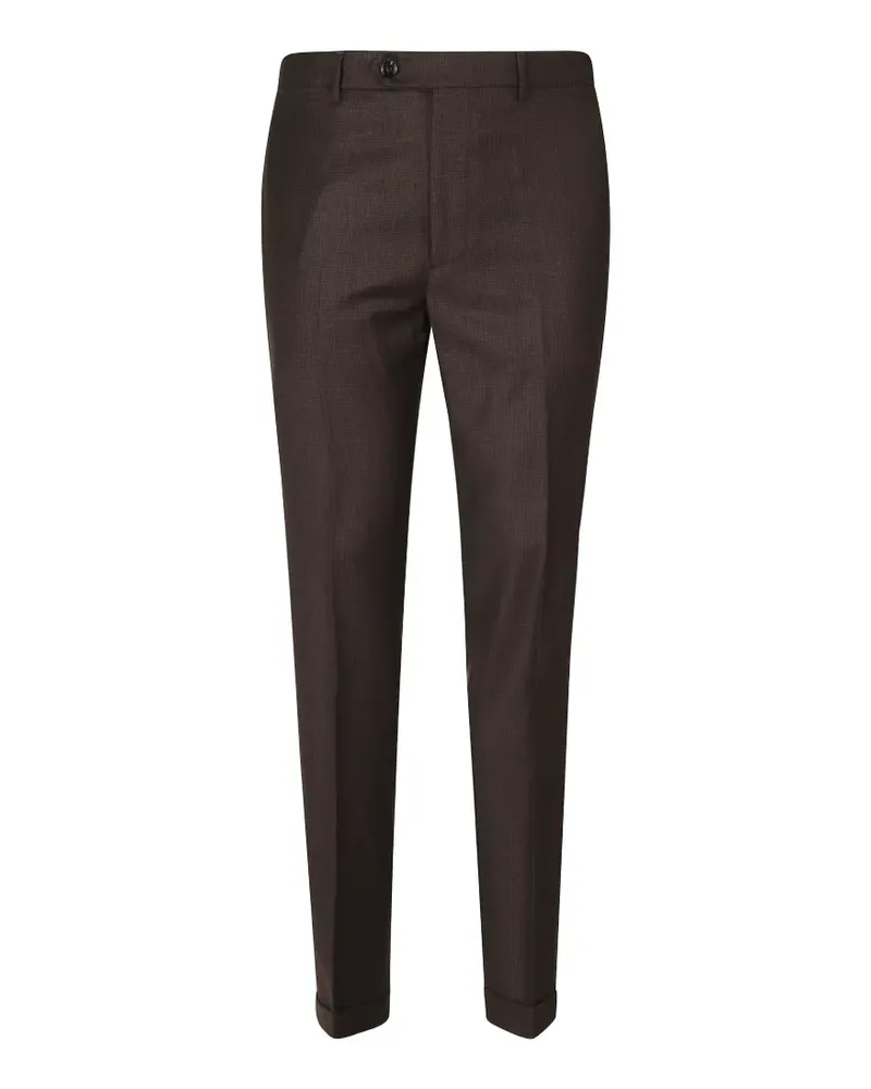 Berwich Retro turn-up tailored trousers - Braun Braun