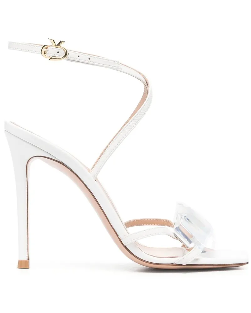 Gianvito Rossi Sandalen mit Kristallen - Weiß Weiß