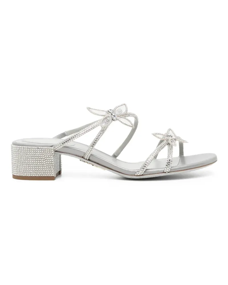René Caovilla 40mm crystal-embellished sandals - Silber Silber