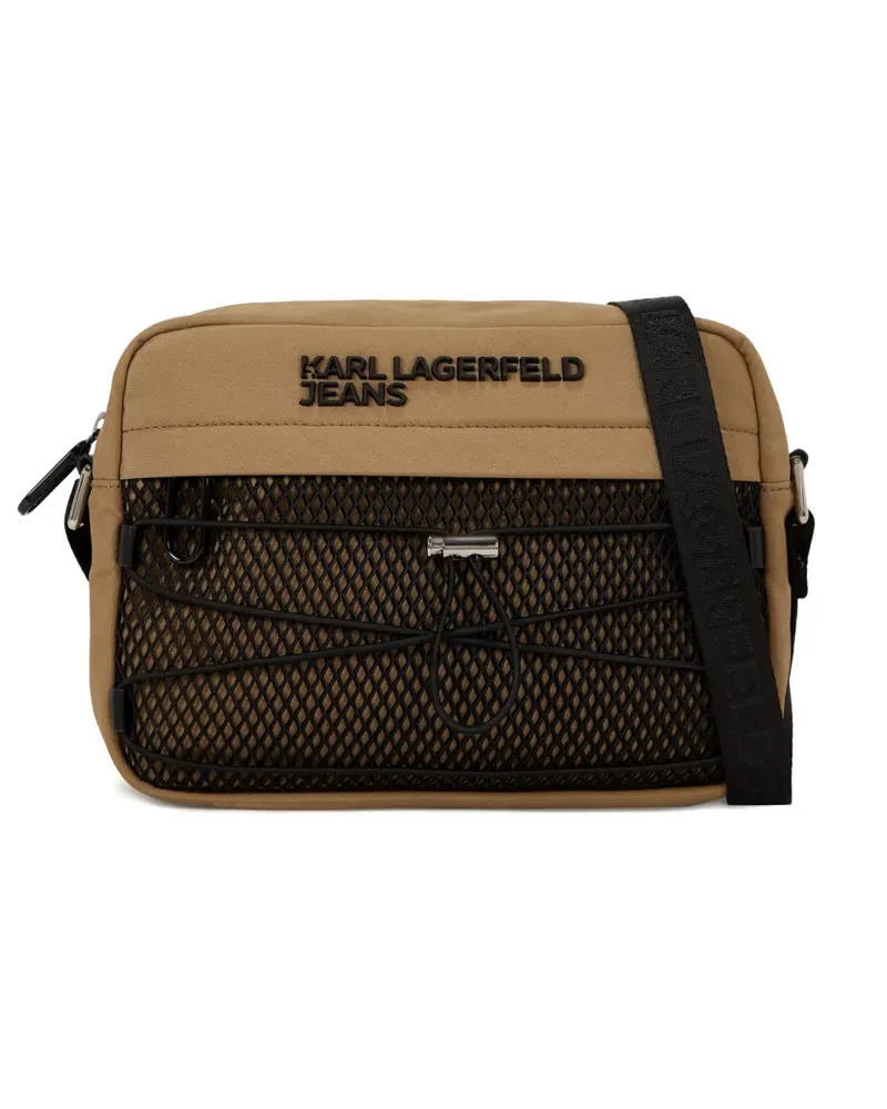 Karl Lagerfeld Utility Kuriertasche mit Mesh-Einsatz - Braun Braun