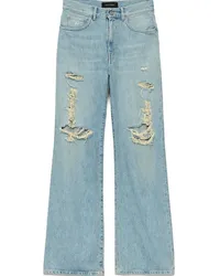 PURPLE BRAND Weite Jeans im Distressed-Look Blau