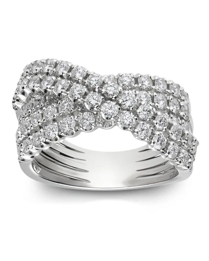 LEO PIZZO 18kt Weißgoldring mit Diamanten - Silber Silber