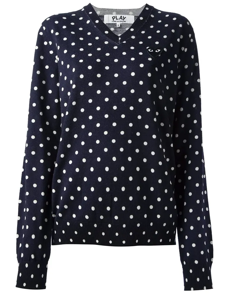 Comme des Garçons polka dot sweater - Blau Blau