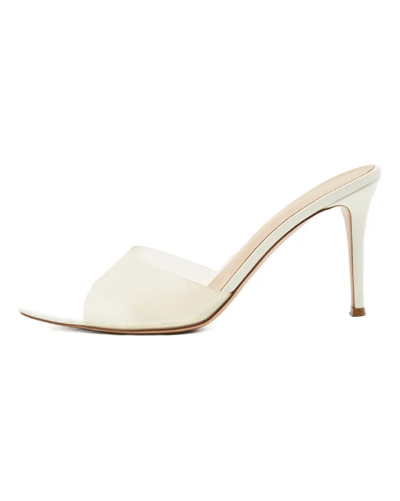 Gianvito Rossi Elle Pantoletten - Weiß Weiß