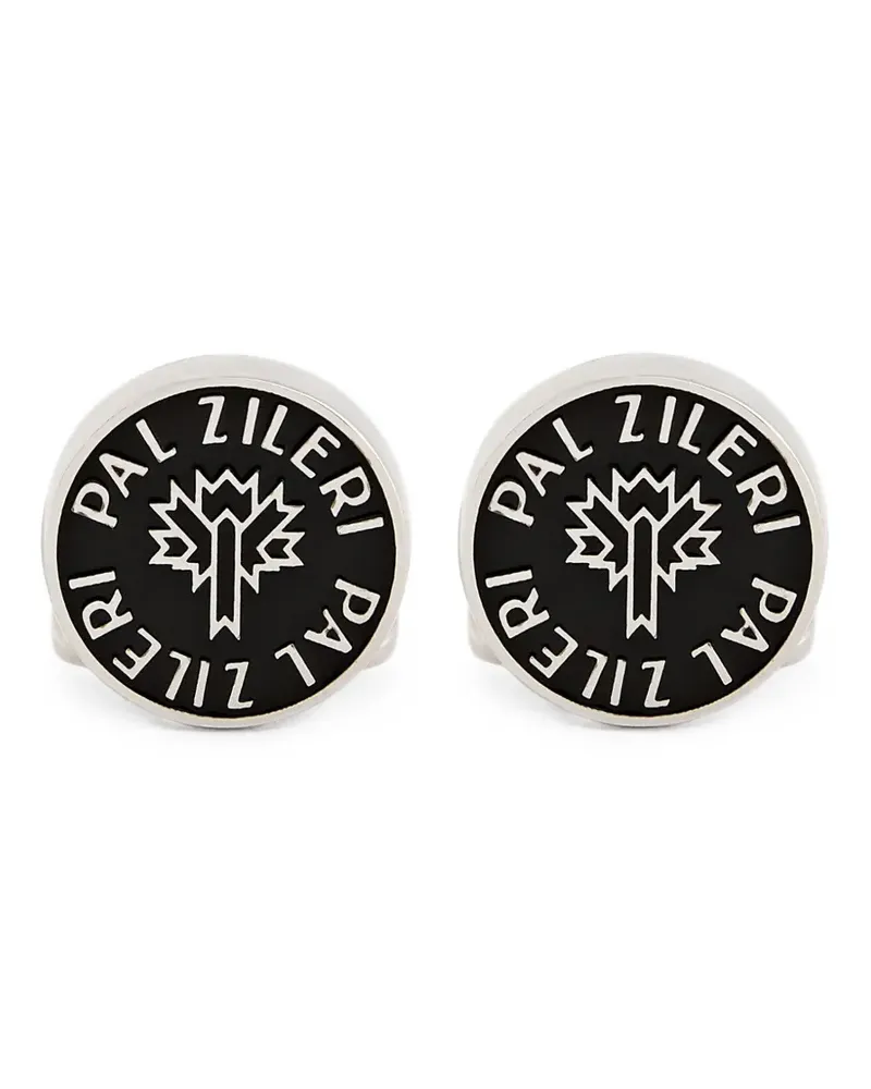 Pal Zileri logo-engraved circular cufflinks - Silber Silber