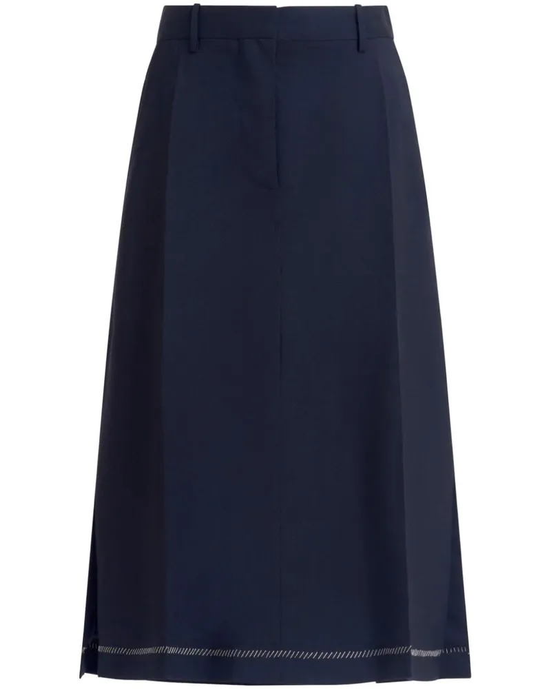 Marni Rock mit Ziernähten - Blau Blau