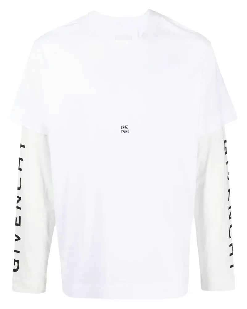 Givenchy T-Shirt im Layering-Look - 110 WHITE/ECRU 110
