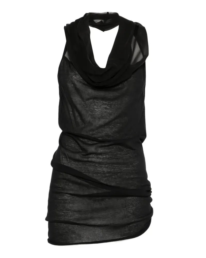 Rick Owens Sunburn Neckholder-Top - Schwarz Schwarz