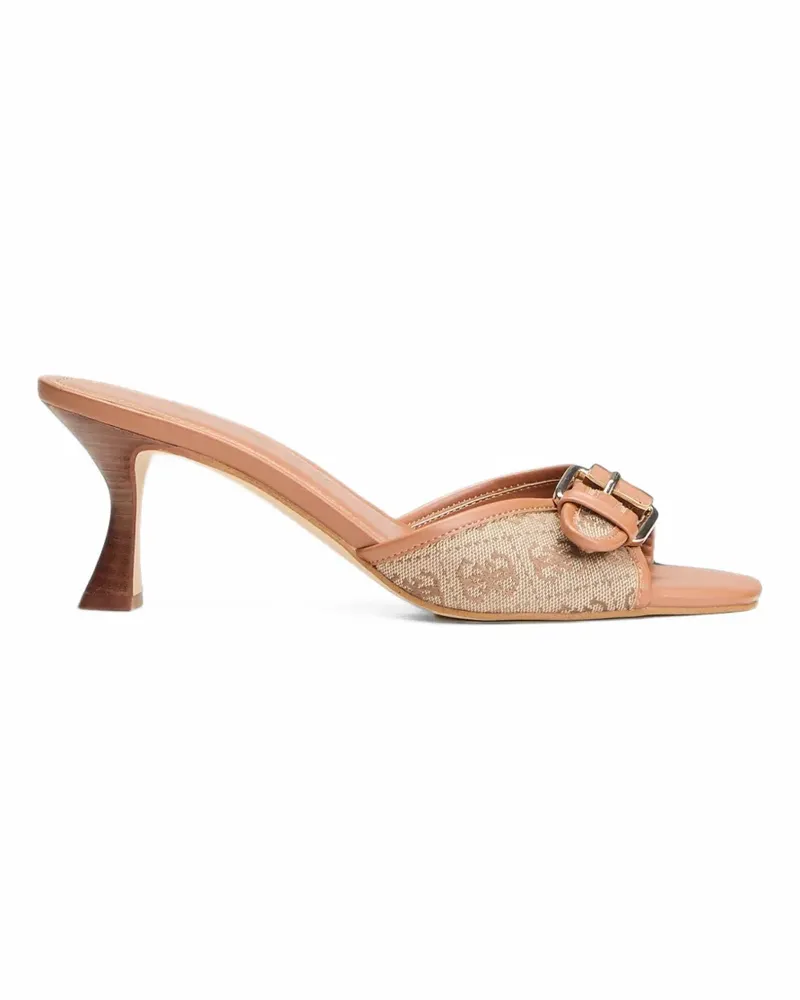 Guess Sandalen mit Monogramm-Print - Braun Braun