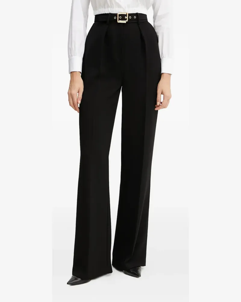 Elisabetta Franchi Hose mit Bundfalten - Schwarz Schwarz
