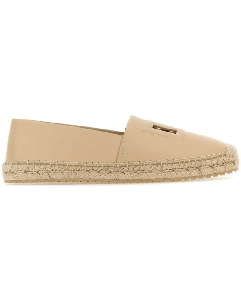 Dolce & Gabbana Espadrilles aus Leder - Nude Nude