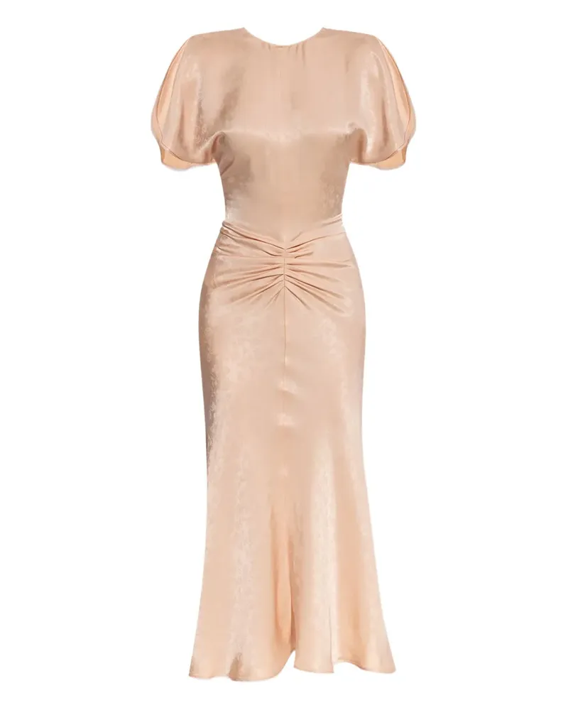 Victoria Beckham Midikleid mit drapierten Akzenten - Rosa Rosa