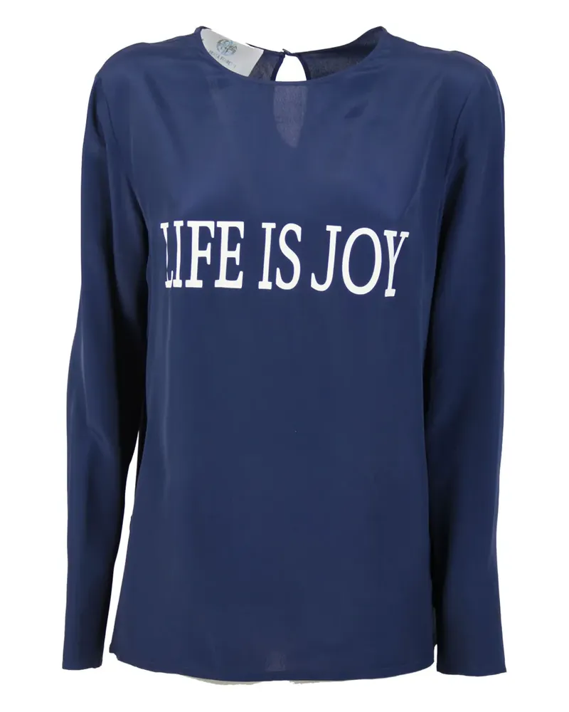 Alberta Ferretti T-Shirt mit grafischem Print - Blau Blau