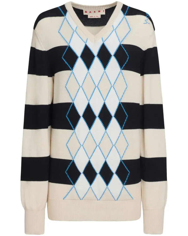 Marni Gestreifter Pullover - Schwarz Schwarz