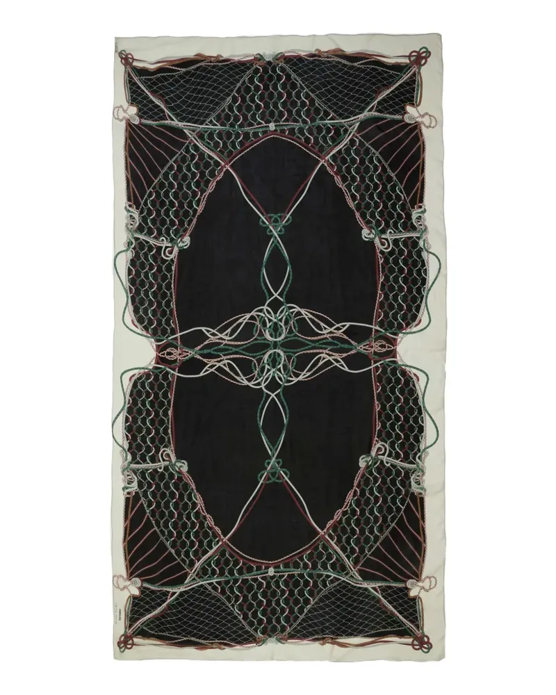 Osklen Schal mit Seil-Print - Schwarz Schwarz