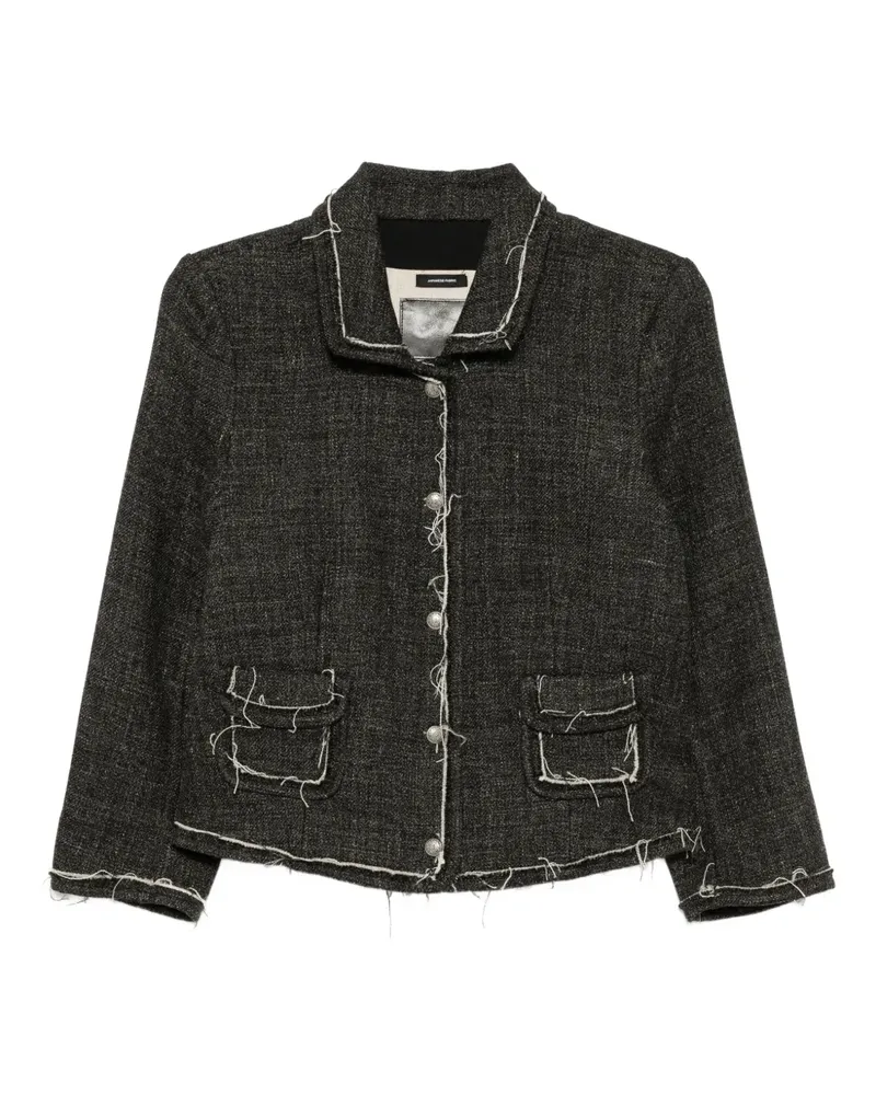 R13 Kastige Jacke im Distressed-Look - Grau Grau