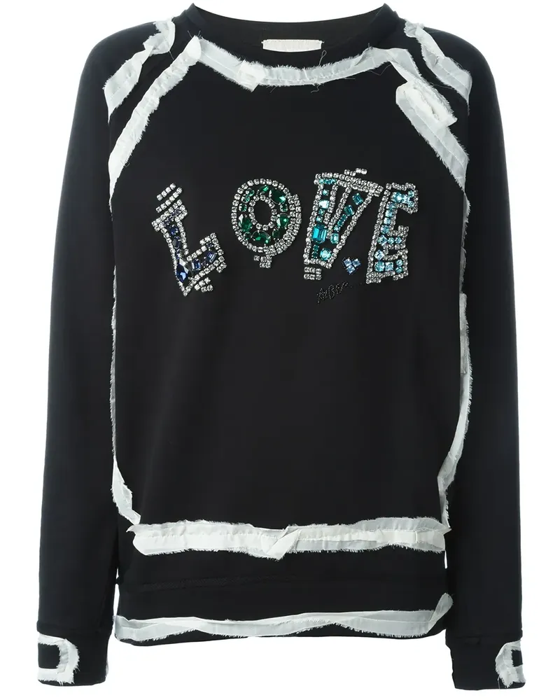 Lanvin Pullover mit "Love"-Schriftzug - Schwarz Schwarz