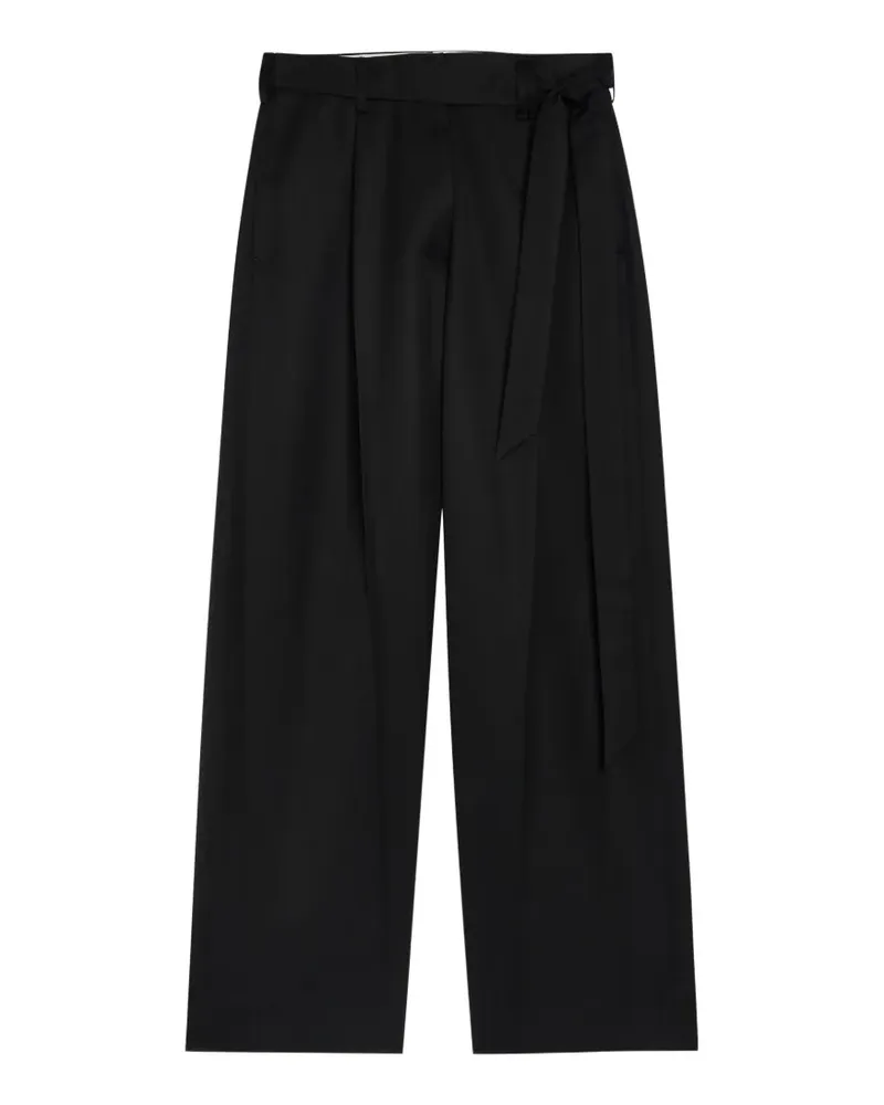 Simone Rocha Plissierte Hose mit Gürtel - Schwarz Schwarz