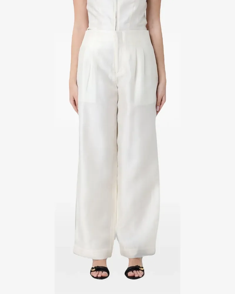 STAUD Pierre wide-leg trousers - Nude Nude