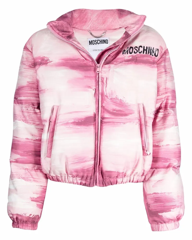 Moschino Jacke mit Print Rosa