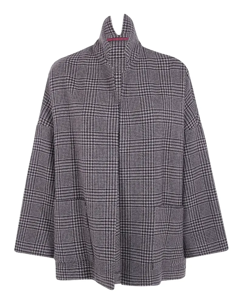Daniela Gregis Prince of Wales check-pattern oversized jacket - Nude Nude