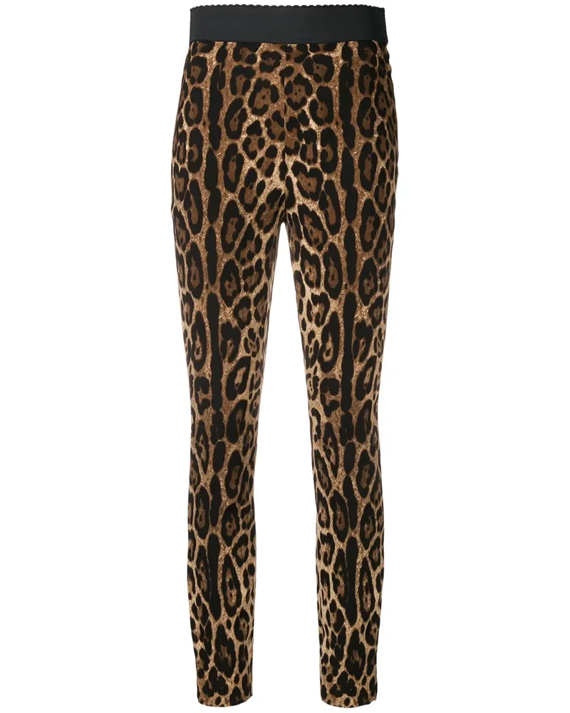 Dolce & Gabbana Leggings mit Leopard-Print - Schwarz Schwarz