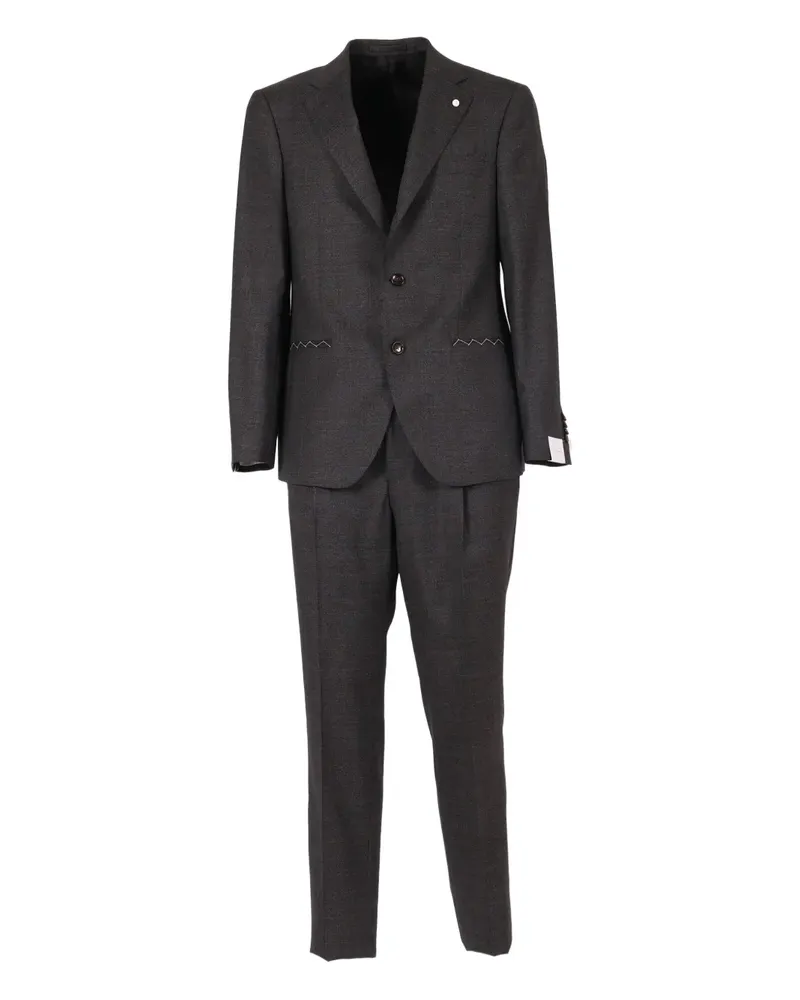 Luigi Bianchi Mantova single-breasted wool suit - Schwarz Schwarz