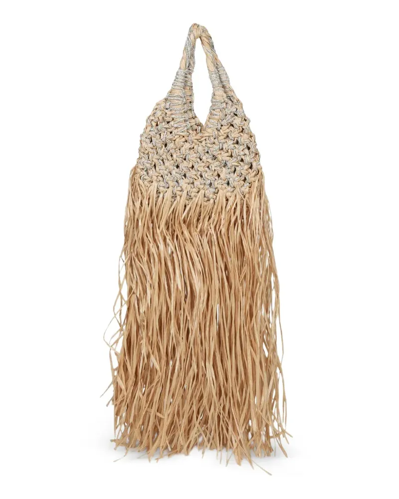 HIBOURAMA Vannifique Tote Bag mit Fransen - Nude Nude