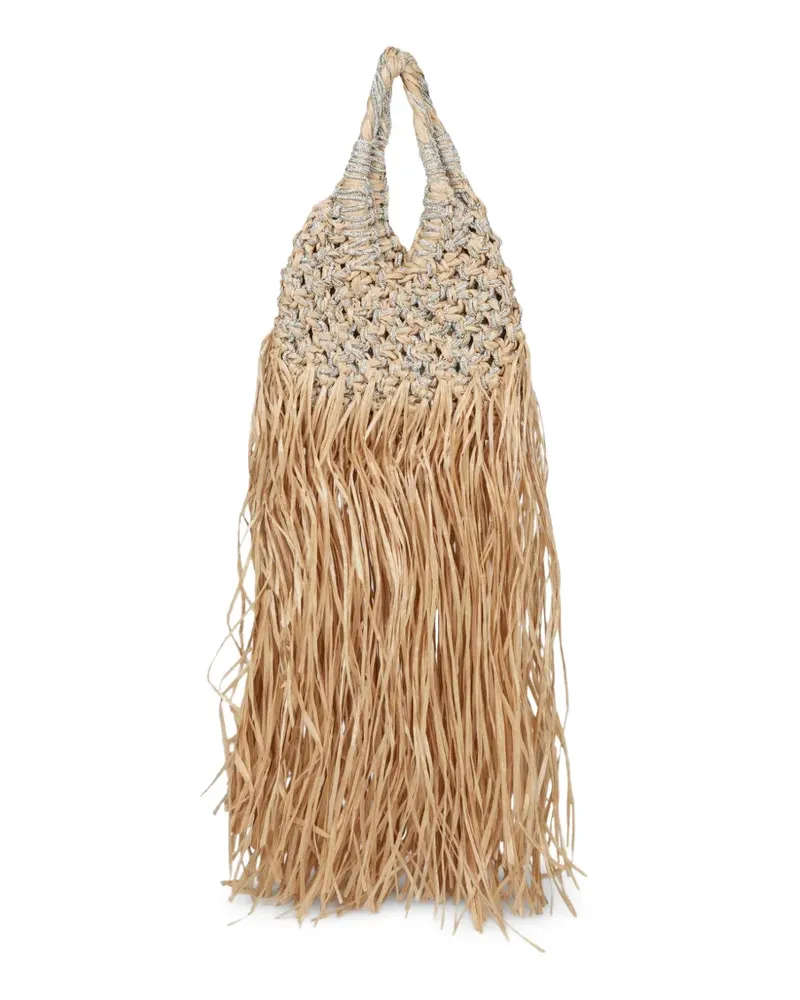 HIBOURAMA Vannifique Tote Bag mit Fransen - Nude Nude