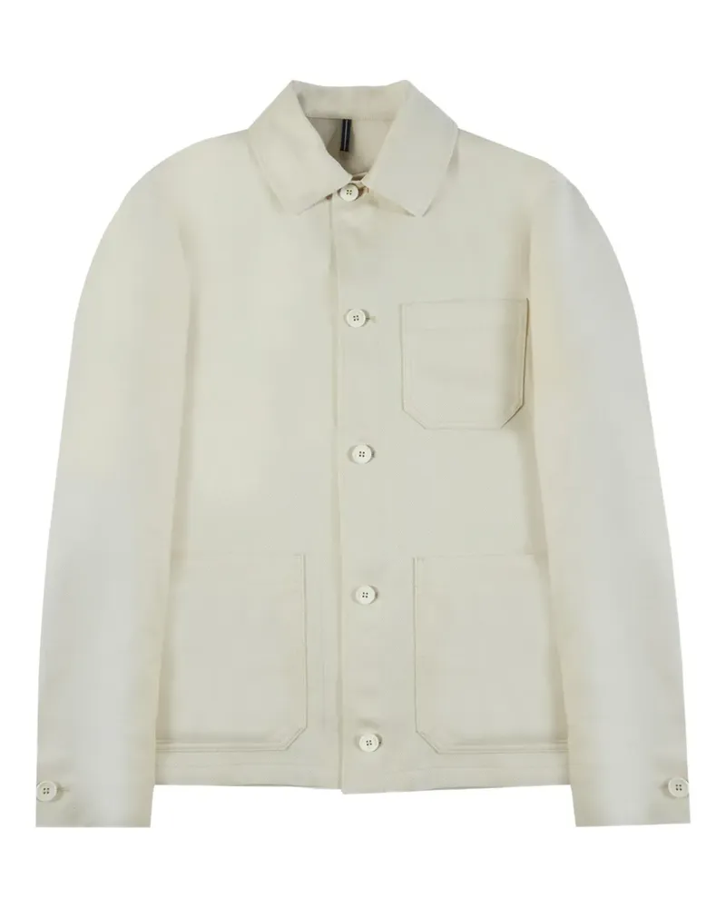 Incotex Hemdjacke aus Leinen - Nude Nude