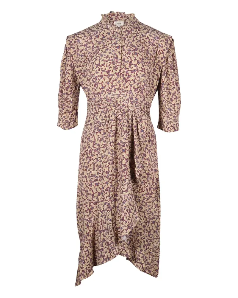 ba&sh floral-print midi dress - Nude Nude