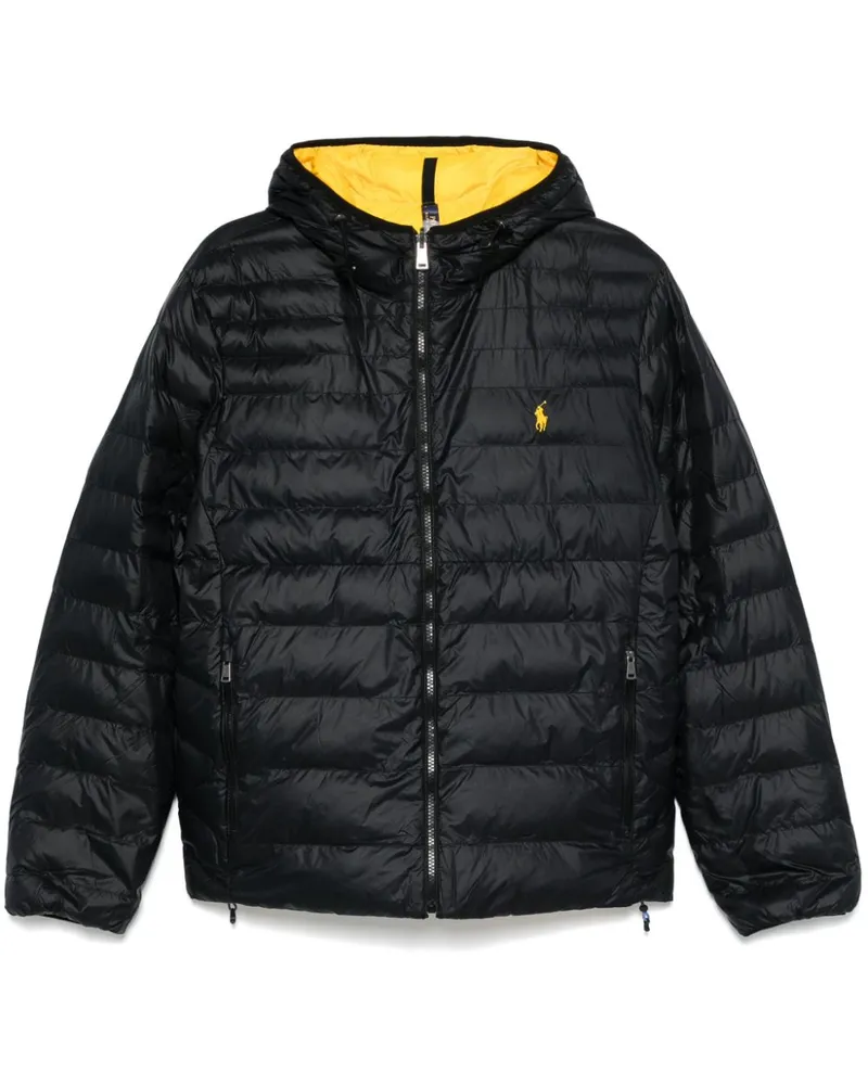Ralph Lauren Steppjacke mit Polo Pony-Stickerei - Schwarz Schwarz