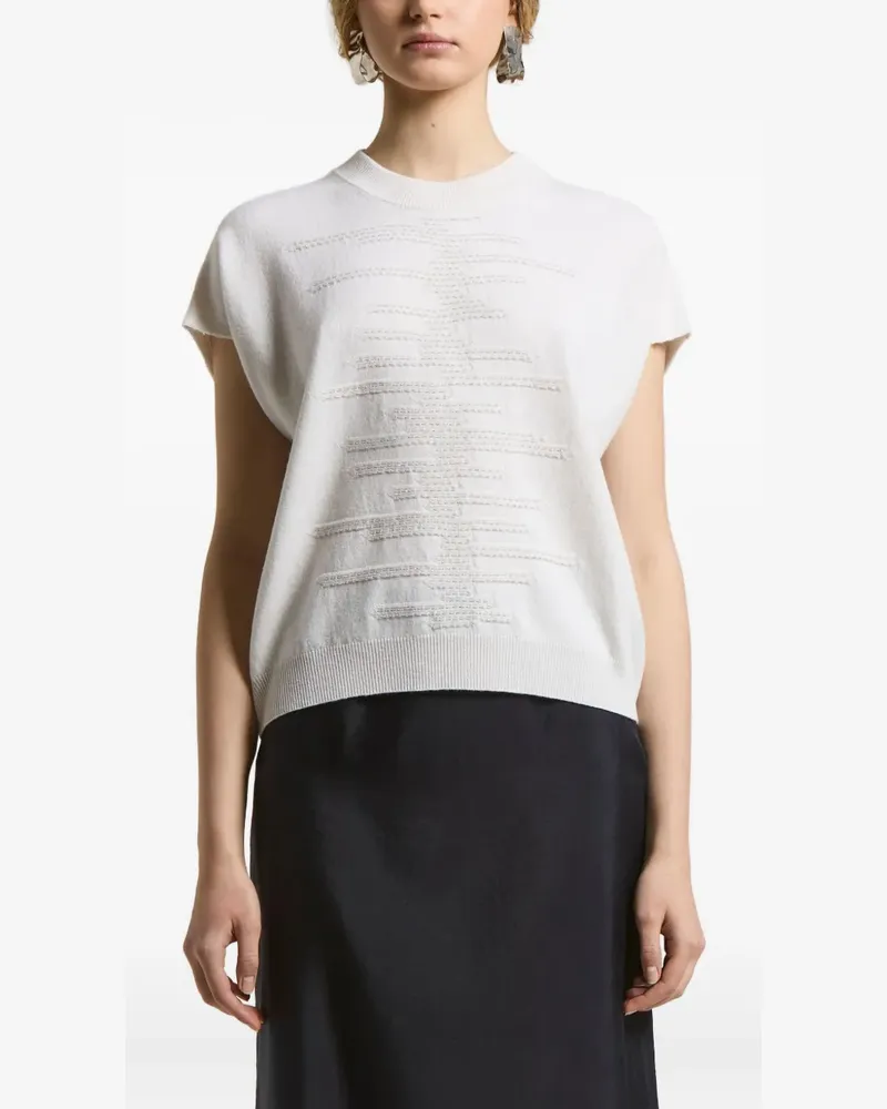 Peserico short-sleeve knit T-shirt - Weiß Weiß