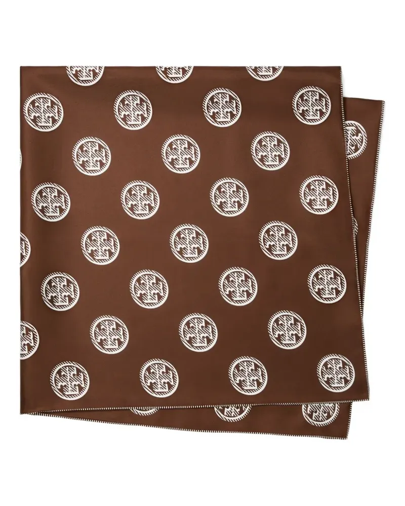 Tory Burch Gemusterter Pareo aus Seide - Braun Braun