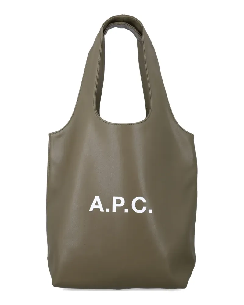 A.P.C. small Ninon logo tote bag - Grün Grün