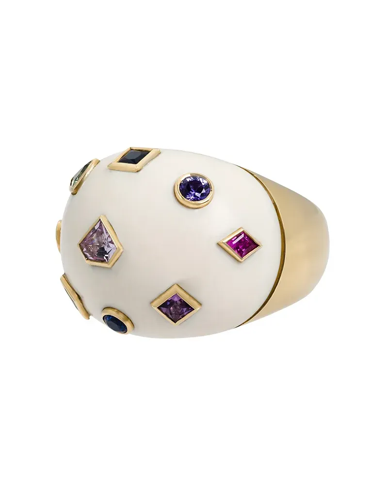 Bibi van der Velden Großer Ring mit Mammut - Metallic Metallic