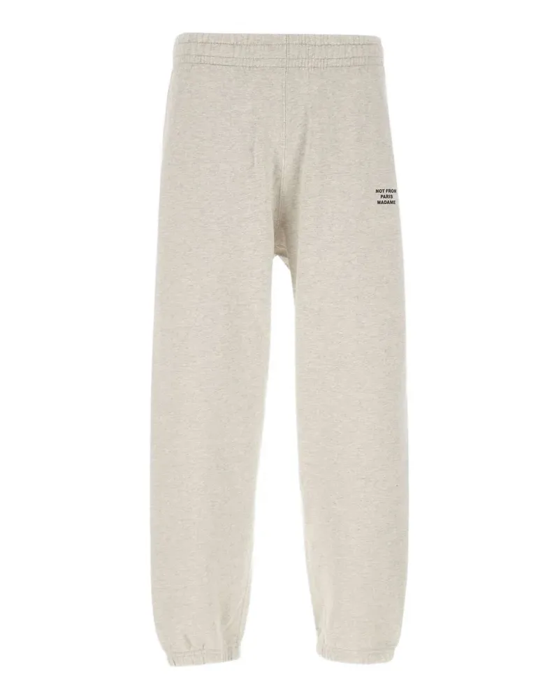 Drôle de Monsieur slogan-print track pants - Grau Grau