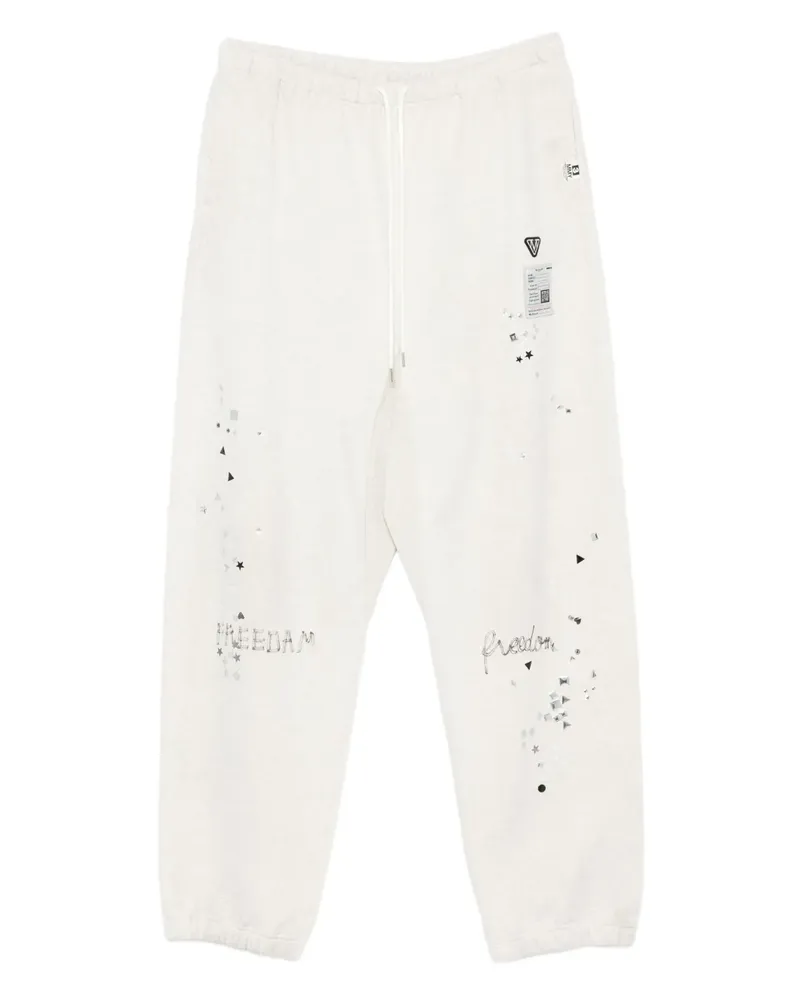 MIHARAYASUHIRO Hose mit grafischem Print - Nude Nude