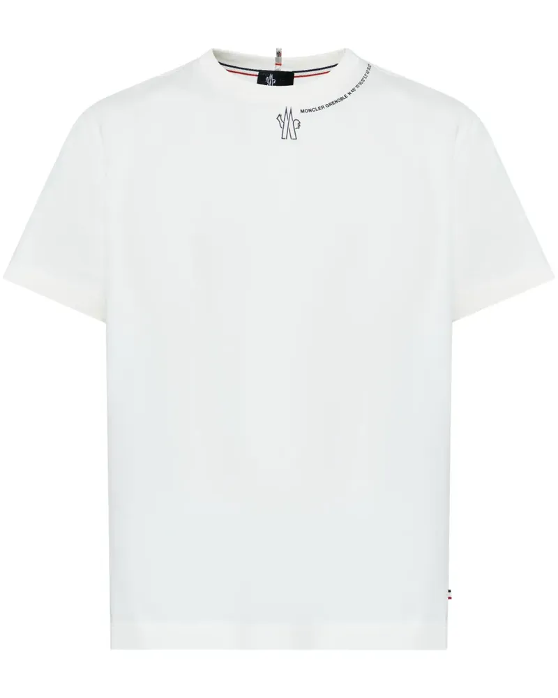 Moncler T-Shirt mit Logo-Print - Weiß Weiß