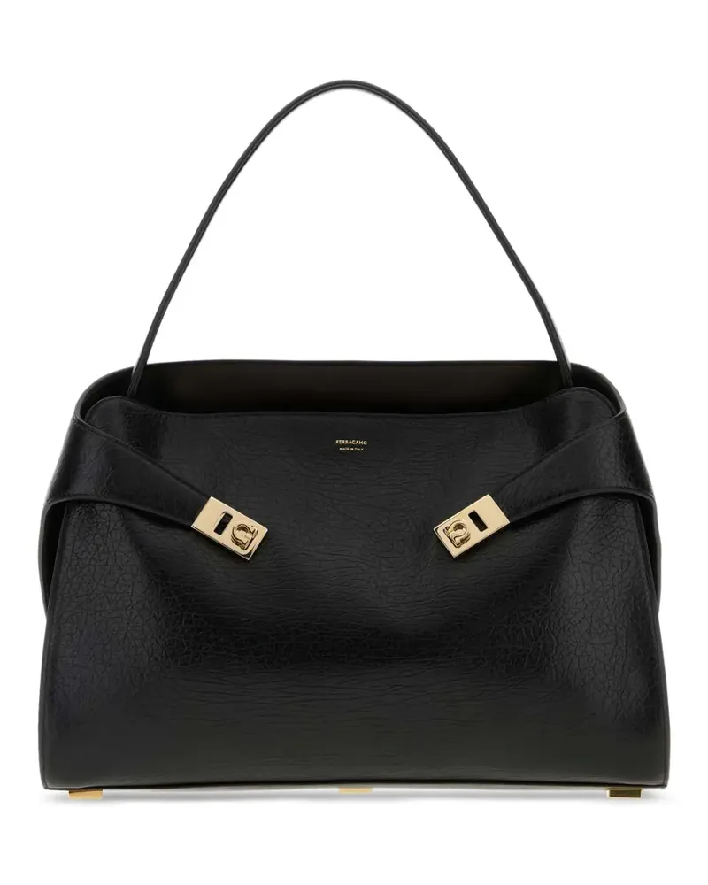 Ferragamo Große Hug Soft Schultertasche - Schwarz Schwarz